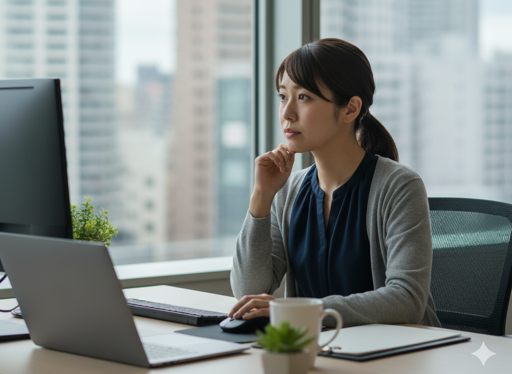 転職を考える社会人女性