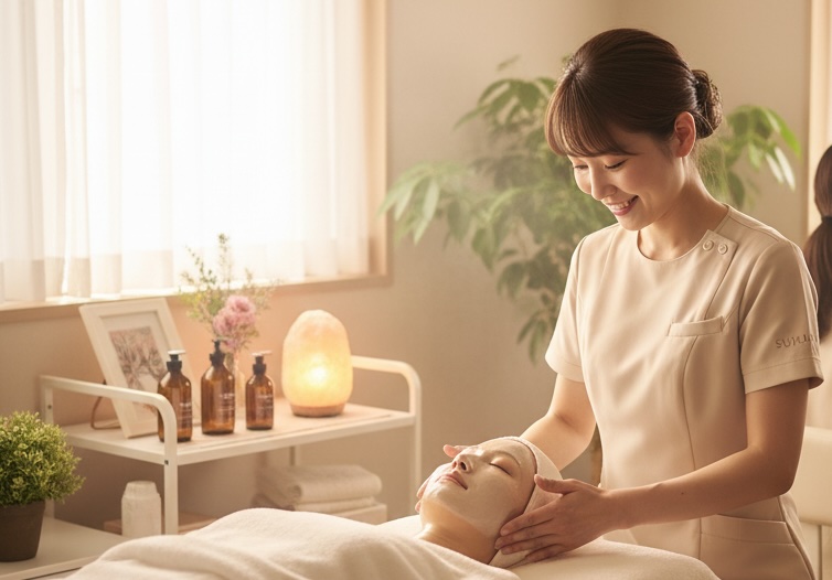 エステティシャンとして活躍する女性