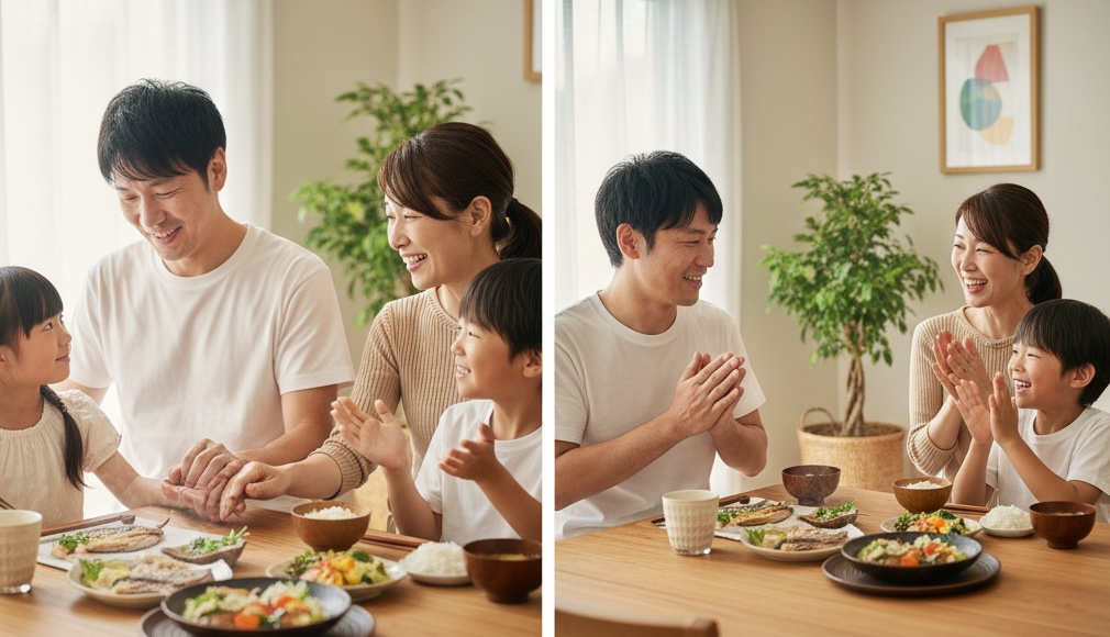 感謝し合う家族関係